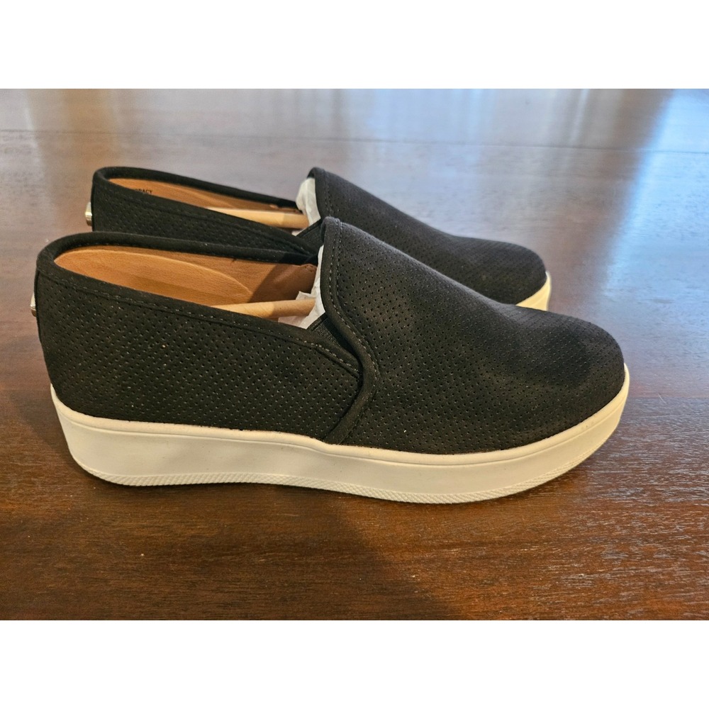NIB Steven By Steve Madden Black Velvet Platform Slip On Sneakers Women's Size 7